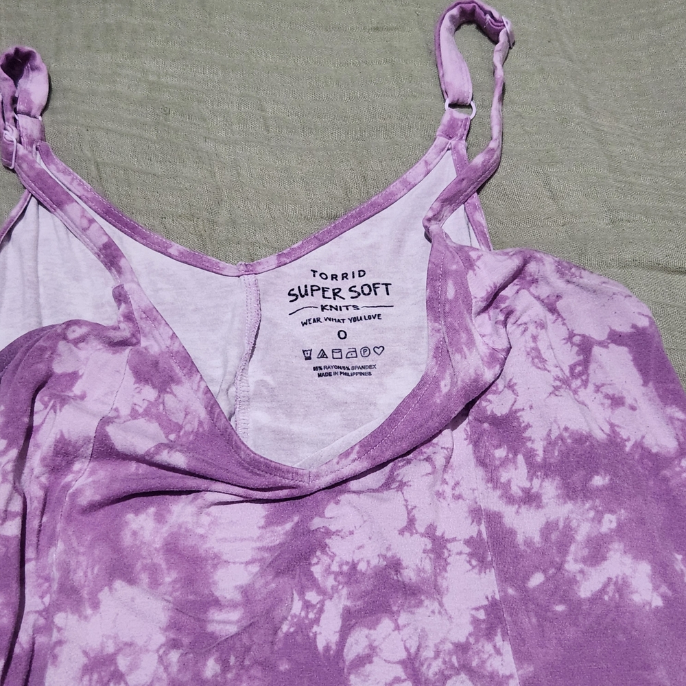 Torrid Purple Tie-Dye Tank Top - Picture 3 of 4